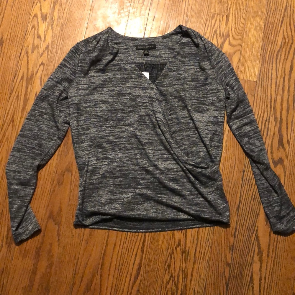 NWT Banana Republic Charcoal Long Sleeve Tee XS